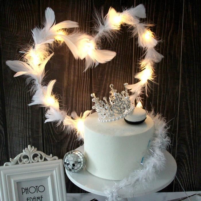 Plume Insere Gateau Decoration Coeur Romantique Gateau Decoration Accessoires Pour Anniversaire Mariage Decor Achat Vente Figurine Decor Gateau Soldes Cdiscount