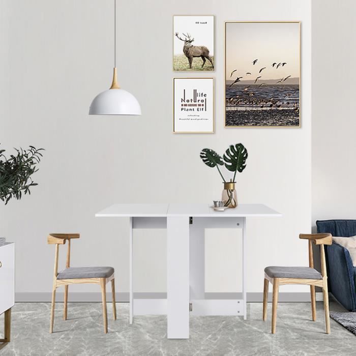 Wyctin Table Pliante Noir Style Contemporain 4 6 Personnes Pour