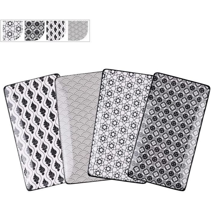 Vaisselle Marocaine Vancasso, Série Macaron, Service De Table Japonais En Porcelaine 4 Kit Sushi