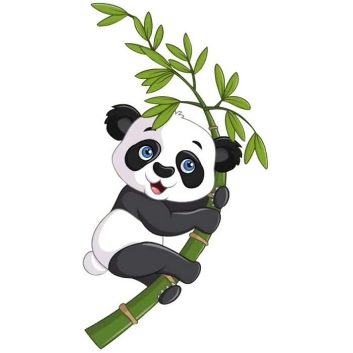 Sticker Mural Panda Jouant Sur La Branche Bambou Sticker Mural Amovible Pour Les Enfants Bebe Chambre De Bebe Chambre Salle De Jeux Cdiscount Maison