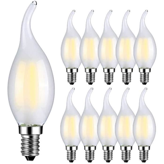 E14 4W 8W Edison Ampoule à filament C35 LED Ampoule bougie 220V Lampe de spot 1x