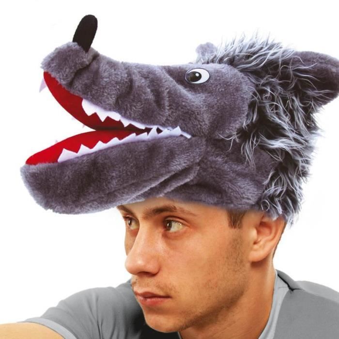 Bonnet (loup) Gris à Motif Loup - Marque Grays - Occasion Très Bon état