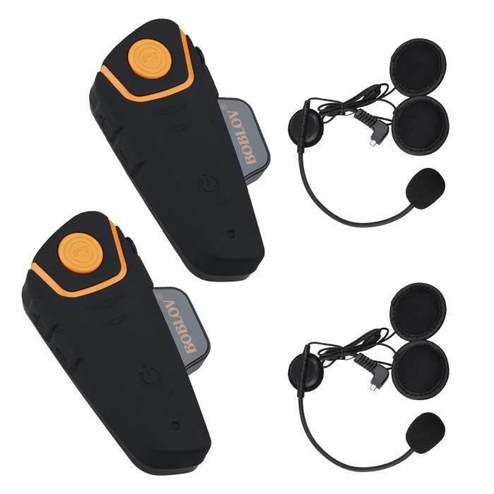 Casque Bluetooth BT-S2 1000M pour Moto Intercom Casque Bluetooth pour Moto Interphone Id/éal pour la Pratique du Ski et de la Glisse c/âble Souple, 1 Paquet