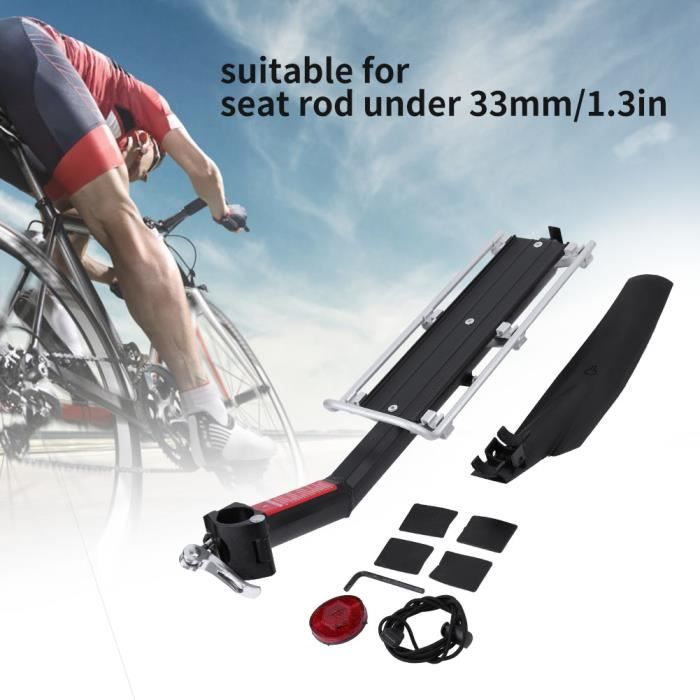 Porte-bagages Arrière Vélo HTTMT - Aluminium - Noir - Tige De Selle - Support Universel