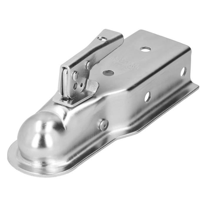 Curt 45901 Support De Boule D'Attelage Réglable - Récepteur 5,1 Cm, Chute 16,5 Cm, Trou 2,5 Cm, Revêtement Poudre Noir