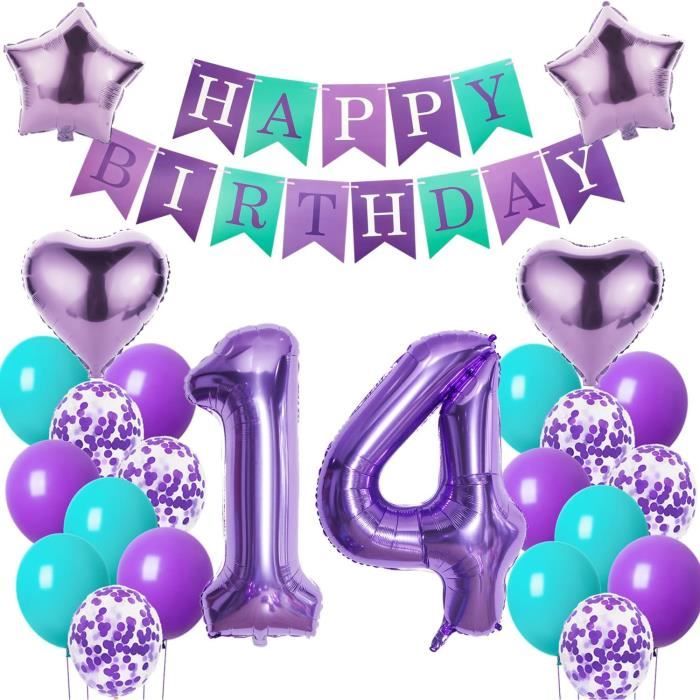 Ballons Décoration 70 Ans Anniversaire Violet Décoration 70 Ans