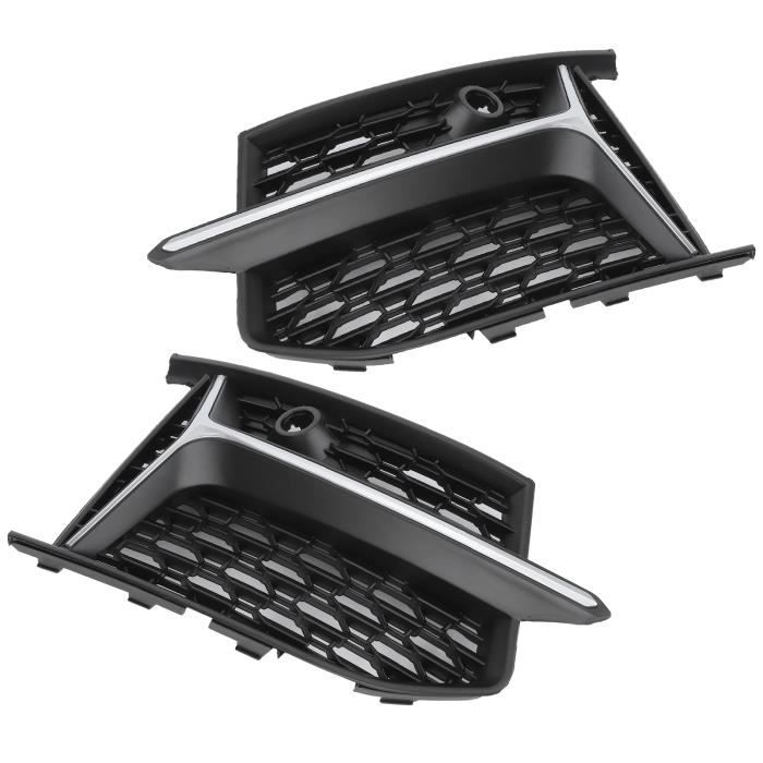 Grilles De Protection Antibrouillard Avant RS4 Style Noir Brillant Pour Audi A4 B8 (2009-2012) – 2 Pièces