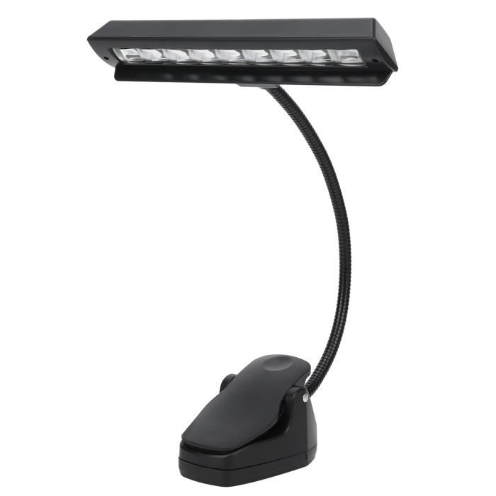 Lumière de pupitre de musique de LED Lampes de Pupitre LED Lampe de Bureau USB Rechargeable à Clip à Cou Réglable