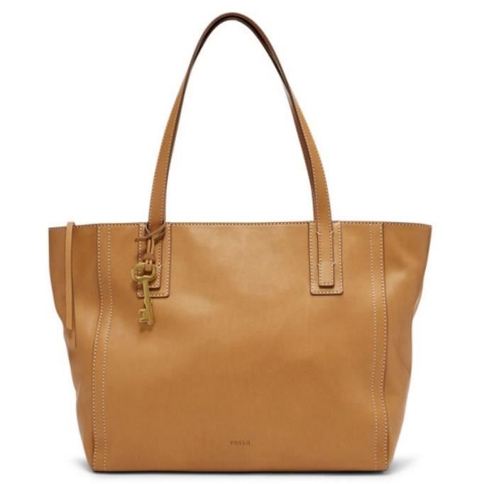 Sac cabas Fossil Camel EMMA TOTE Cuir ZB6844231 Marron Cdiscount Bagagerie Maroquinerie