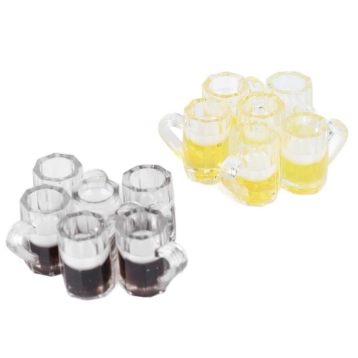 Mini Chopes à Bière GORGECRAFT 24 Pièces - Résine Transparente - Accessoires Déco Et Miniatures - 0.59x0.39cm