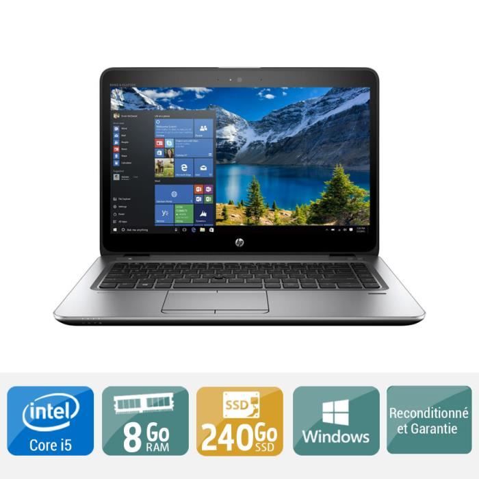 HP ELITEBOOK 840 G3 – Core i5 – 8 Go RAM – 240 Go Disque Dur SSD – Ordinateur Portable Reconditionné