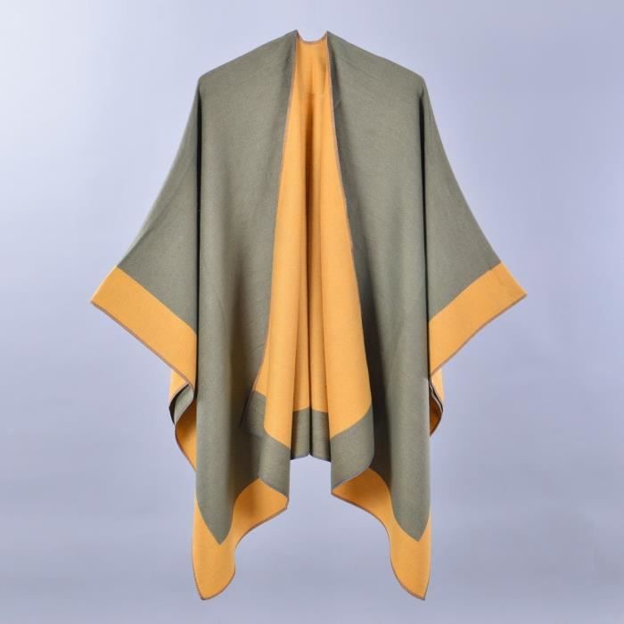 Poncho Femme Echarpe Hiver Chaude Cachemire Ponchos Et Capes Femme