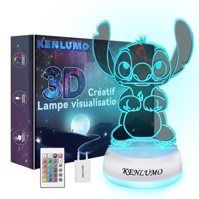 KENLUMO Lampe Stitch Noël Enfant Cadeau Lampe de chevet LED