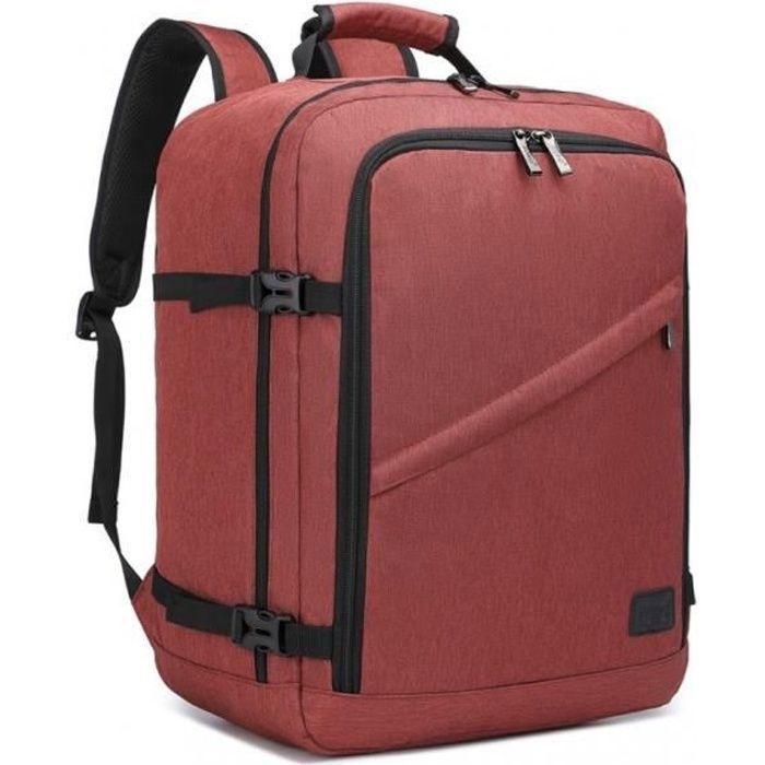 Kono Sac à Dos Cabine 45x36x20cm pour Ordinateur Portable Voyage Business Ordinateur Sac de Voyage pour Femme Homme, 30L, Rouge