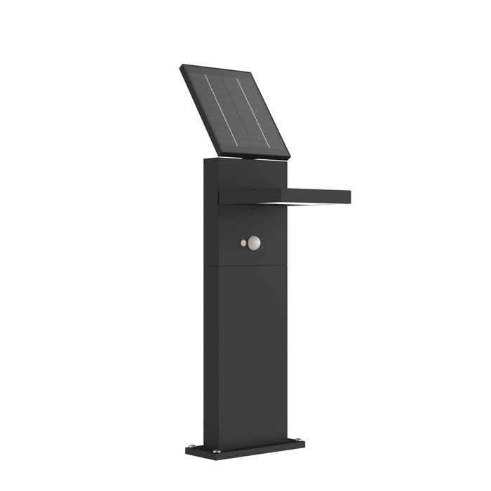 LED Lampe Solaire Silvan (Moderne) en Noir Aluminium (1 lampe à) Eclairage Exterieur Jardin