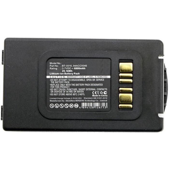 Batteria 6800mAh Per Datalogic Falcon X3, X3+, X4 - Ricambio Compatibile Con 4ACC0046, BT-0016