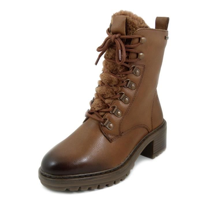 Bottines femme marron new arrivals tamaris