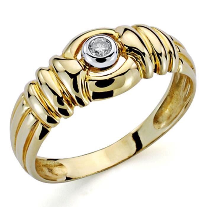 Bague Or Jaune 18 Carats Diamants – Cluster De Diamants, Taille UK M (52), Occasion