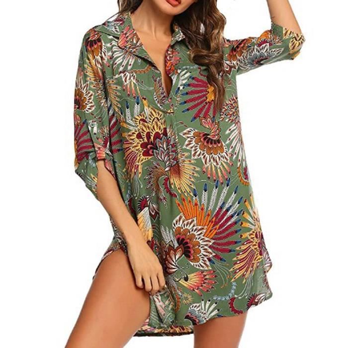 Robe chemisier courte discount