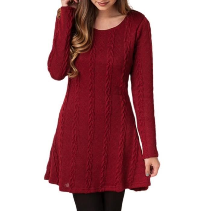 Robe décontractée à col rond