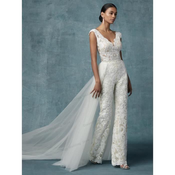 Robe de hotsell mariée pantalon traine