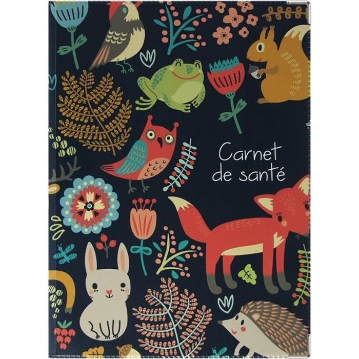 Protège carnet santé enfant couleur motif pelemele Color Pop - France - 22 x 16 cm