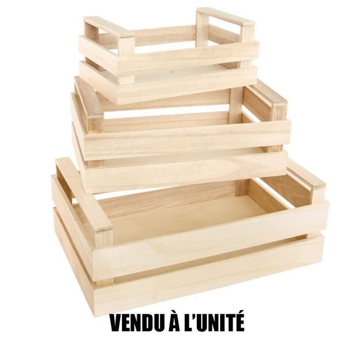 Cagette Bois Gm 40x26x11 5x14 5cm Naturel Achat Vente Decors