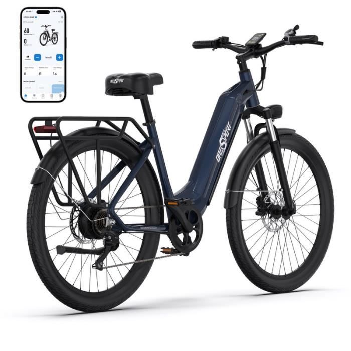Vélo électrique - ONESPORT OT05 - Capteur de couple - Pneus 27,5*2,25 - 36V 250W 18,2Ah - Frein à disque hydraulique - Bleu