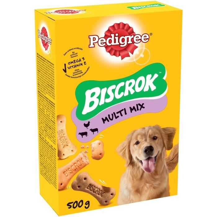 Meilleurs prix pour Biscuits pour chien - PEDIGREE - Biscrok Multi Mix - 3 variétés - 500 g - Lot de 7