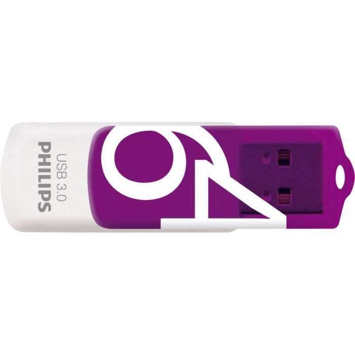 Philips Clé USB 3.0 Vivid 64 Go Blanc et violet