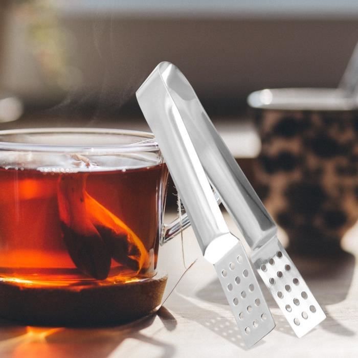Pince à Sachets De Thé Inox - Presse-Thé Égouttoir Pour Cubes Sucre Glaçons