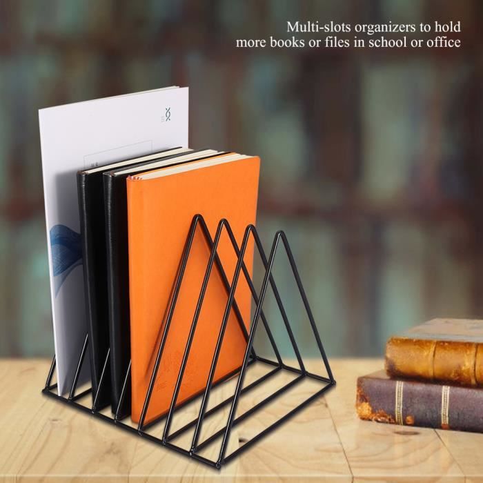 Support de bibliothèque en forme de chat, support de livre créatif en métal noir en forme de chat, serre-livres en forme de chat, étagères robustes pour décoration de salon
