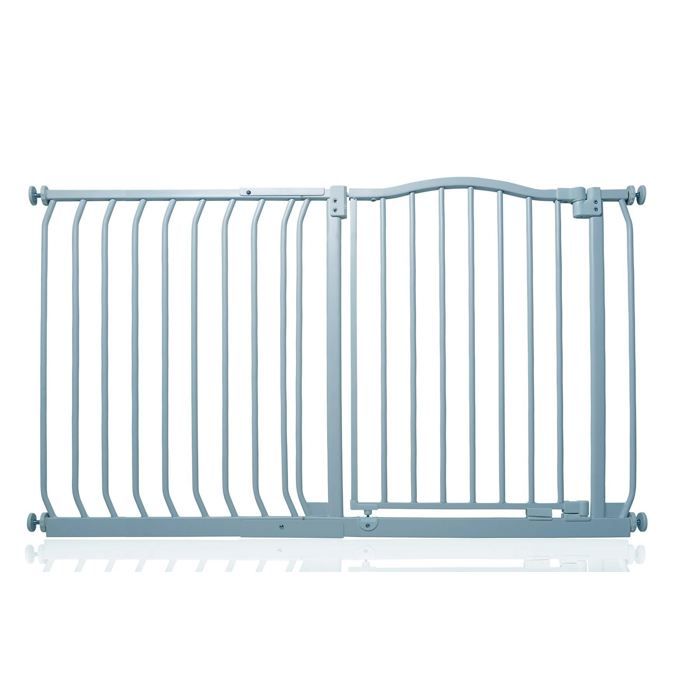 Barrière De Sécurité Extra Haute Safetots Courbée Noir Mat – 100 Cm Hauteur, 89-98 Cm Largeur, Pression Sans Vis