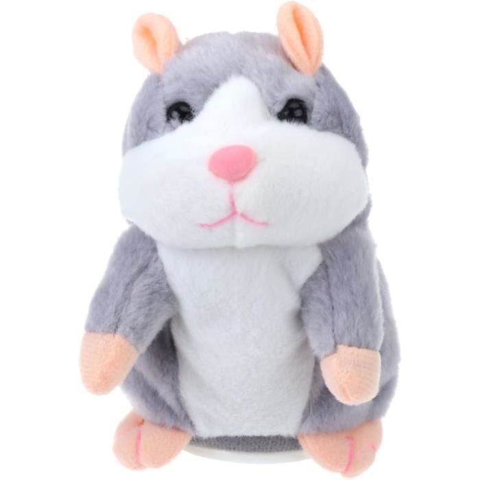 Jouet hamster parlant | Enregistrement sonore en peluche Toy | Pet électronique à tête automatique avec un outil d'apprentissage du chapeau et de l'écharpe pour la salle de jeux Family Game Night