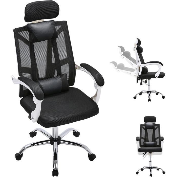 Farini Chaise De Bureau, Polyuréthane, Blanc, Headrest