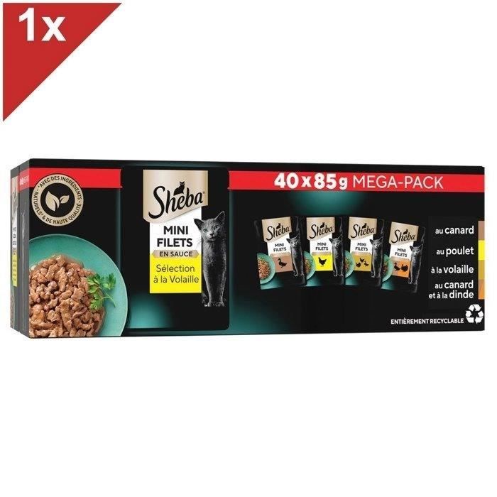 Comparer les prix de SHEBA - Sachets fraîcheur Sélection à la volaille en sauce pour chat - Aliment humide complet pour chats adultes