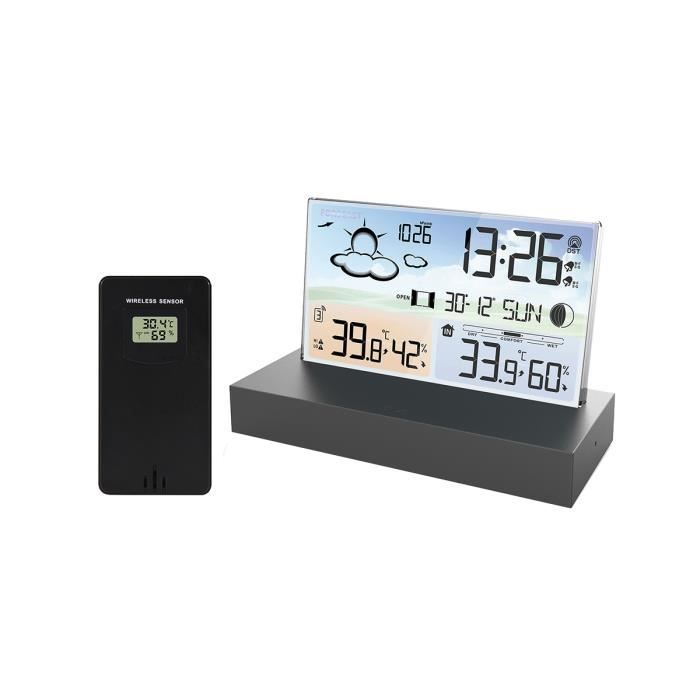 Station Météo 3 En 1 Aluminium 130 Mm - Thermomètre, Hygromètre, Baromètre Mécanique - Pas De Pile