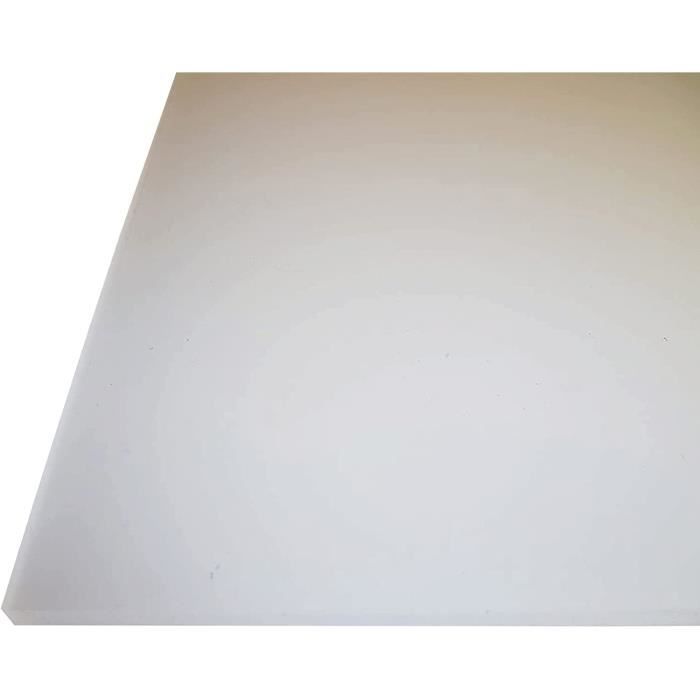 BT Metall Plaque de verre acrylique PMMA XT (Plexiglas), blanc opalin,  surface lisse de 4 mm d'épaisseur, verre dépoli, transmis70 - Cdiscount  Bricolage