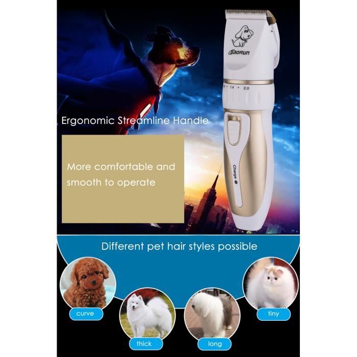 Meilleurs prix pour Professional Rechargeable Pet Electric Hair Clipper Cutter avec grooming Trimming Kit
