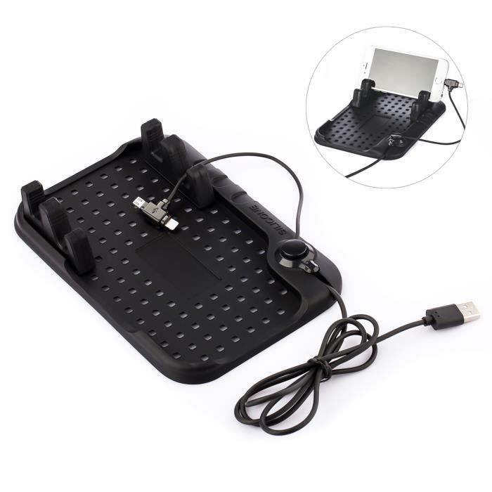 Tapis Voiture Tapis Antidérapant Pour Tableau De Bord Bysameyee - 5 Pack Gel Silicone Pour Téléphone, GPS, Clés Anti Derapant Telephone