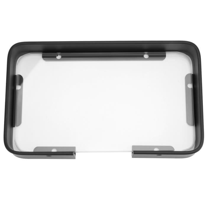 Harbour Housewares 1x Clair 40cm Étagère Murale En Verre Flottant - Salle De Bain Douche Cuisine Rayonnage Stockage Unité D'Affichage Avec Supports Argentés