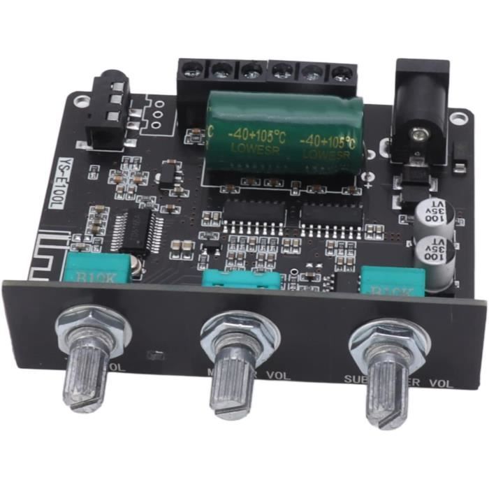 Carte Ampli TPA3116D Bluetooth 5.0 - 2.1 Canaux 2x50W + 5.0W, AUX, Neuf