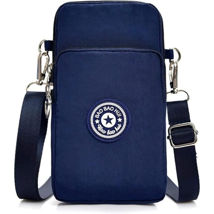 Sac Portefeuille à Bandoulière Pour Smartphone | 8 Emplacements Cartes | Taille Unique Jusqu'à 6,9 Pouces