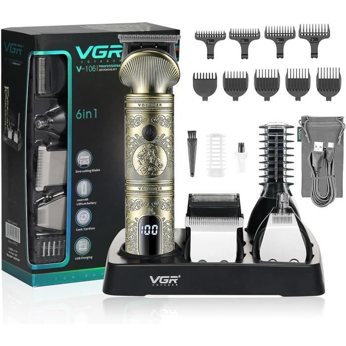 Rasoir électrique Professionnel UppyPRO 3-en-1 - Pour Barbe, Cheveux Et Corps - Étanche Et Multifonction