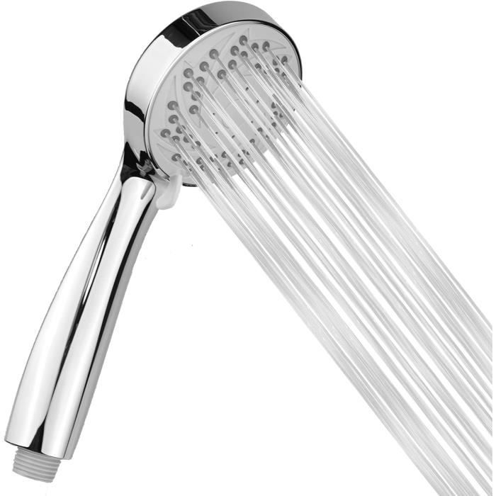 Pommeau De Douche Haute Pression Avec Filtre Anti-calcaire - 4 Modes, économie D'eau, Tuyau 1.5m Inclus - Pour Une Douche Puissante Et Agréable - 5