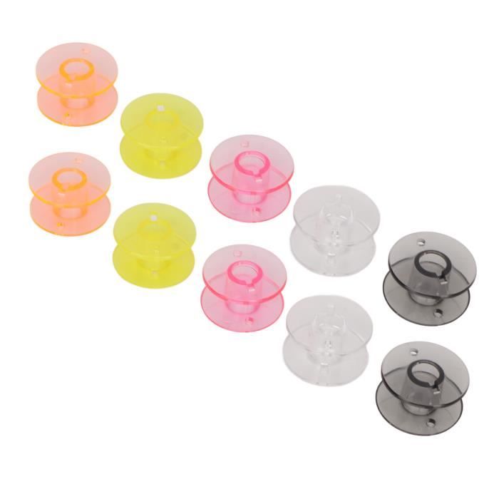 Lot De 10 Bobines Colorées Et Transparentes Pour Machines à Coudre Pfaff Tipmatic Et Plus – Idéal Pour Une Couture Précise Et Visible !