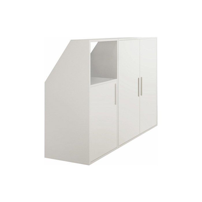 Meuble sous pente 3 portes et 1 niche - Blanc - ADEZIO Meuble sous pente 3 portes et 1 niche - Blanc - ADEZIO