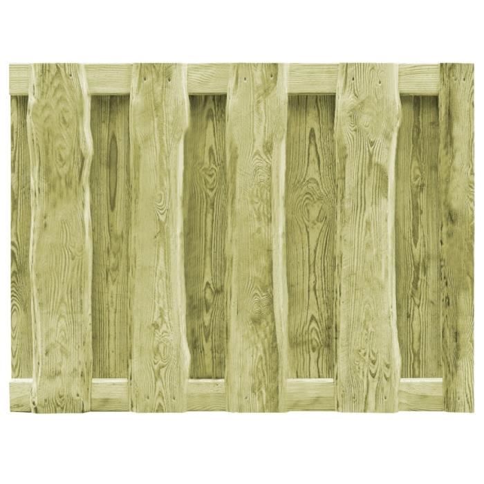 VidaXL Portillon Jardin Bois Pin Imprégné Vert 100x100 Cm - Clôture Robuste Et Écologique