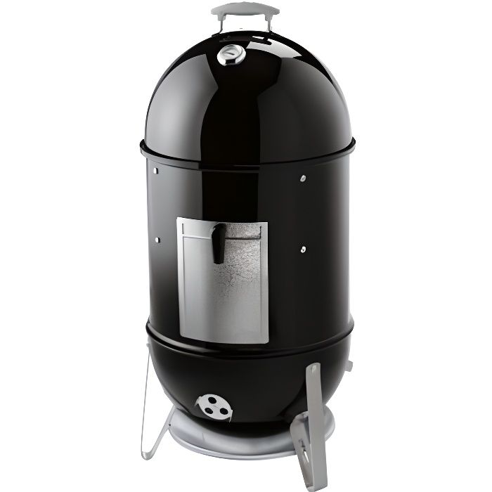 Fumoir WEBER Smokey Mountain Cooker 47 cm - Noir - Grilles de cuisson en acier chromé - Thermomètre intégré