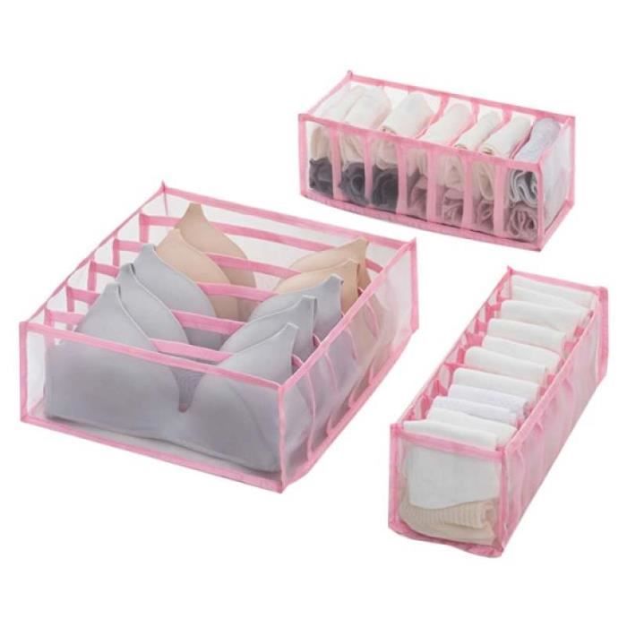 6 Organisateurs De Tiroirs Pliables En Tissu Beige - Pour Sous-vêtements, Chaussettes, Lingerie - Range-vêtements Modulable - 13
